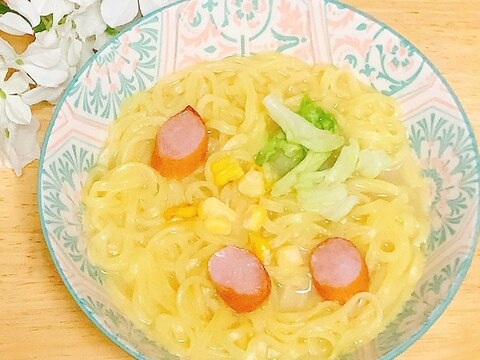 コーンウインナー♪ラーメン